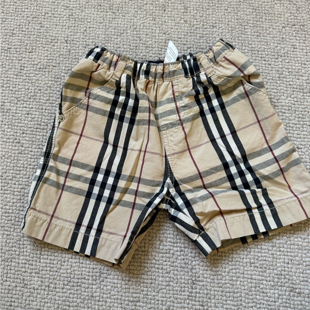 Burberry Kids Checkered Shorts - Beige and Black